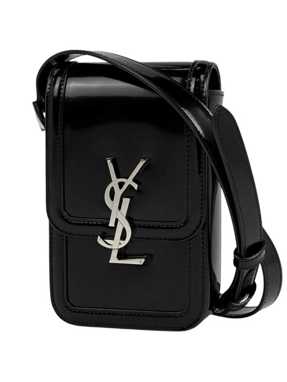 Saint Laurent Solferino Mini Shoulder Bag Patent Black